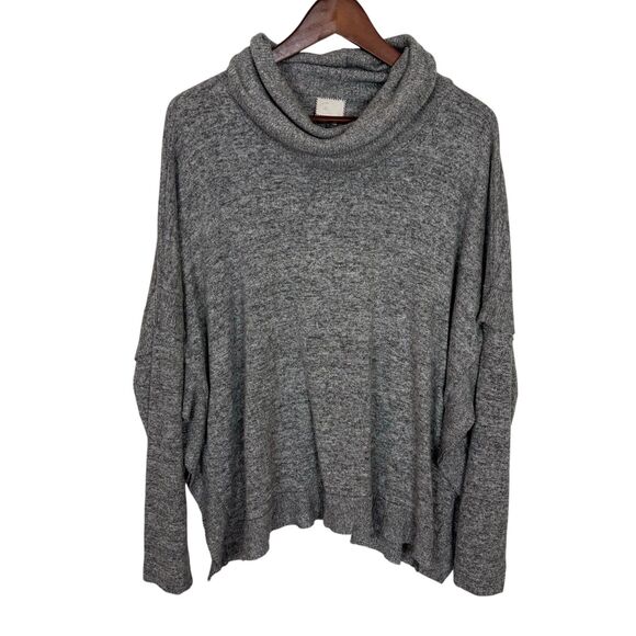 Anthropologie Postmark Gray Lassen Cowl Neck Sweater Women's Small Oversize - Picture 2 of 9